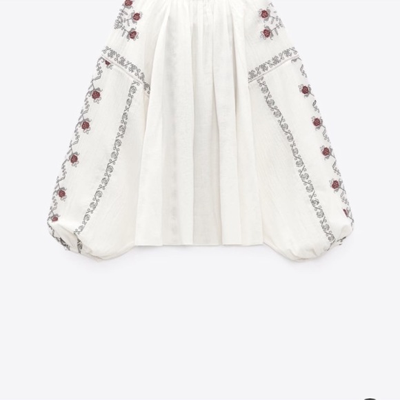 Zara Embroidered Voluminous Blouse - Picture 6 of 7